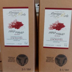 vino rosso da tavola in bag box
