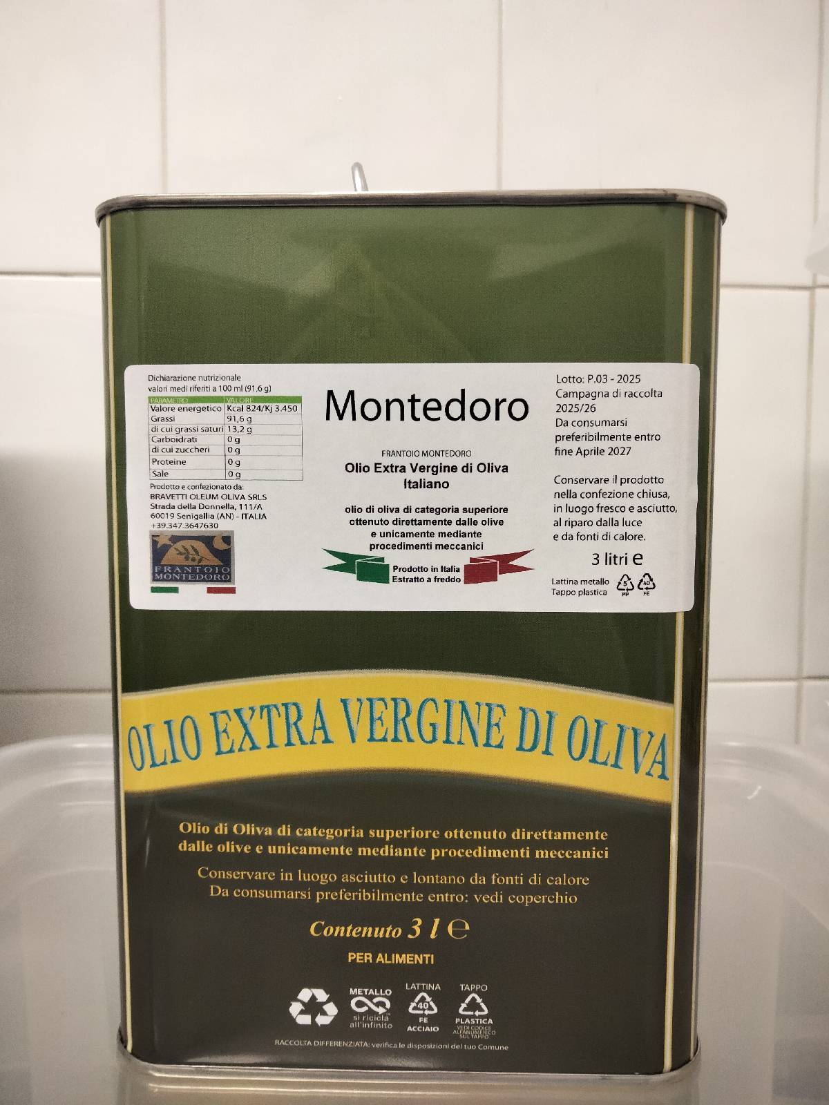 Montedoro. Olio EVO Italiano 2025.